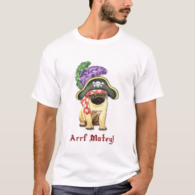 Pug Pirate T-Shirt (Front)