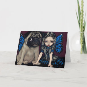 "Pug Pixie" Greeting Card