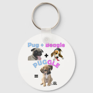 Pug Plus Beagle Keychain