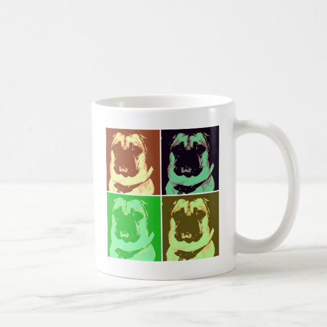 Pug Pop Art Coffee Mug (Right)