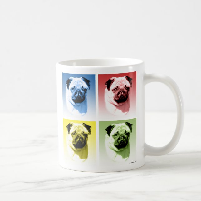 Pug Pop Art Coffee Mug (Right)