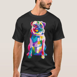 Pug Pop Art Style for Dog Mom Dad Pug Lover Premiu T-Shirt