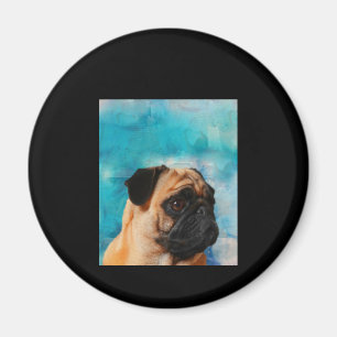 Pug Portrait Cute Pug Face Pug Lover Magnet