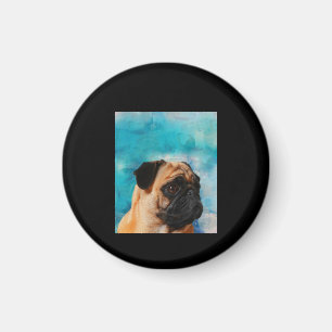 Pug Portrait Cute Pug Face Pug Lover Magnet