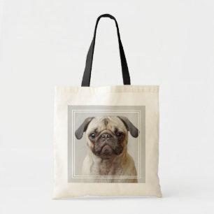 Pug Portrait Tote Bag