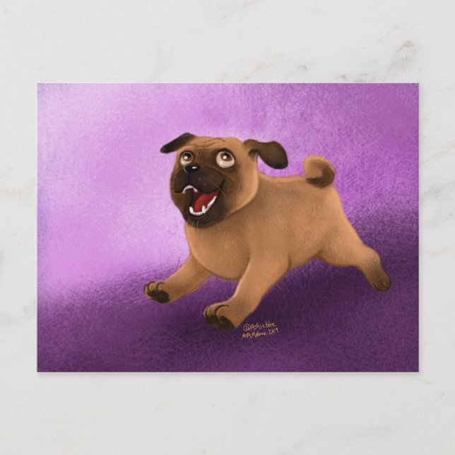 Pug Postcard (Front)