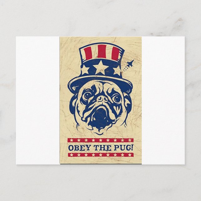 Pug Postcard (Front)
