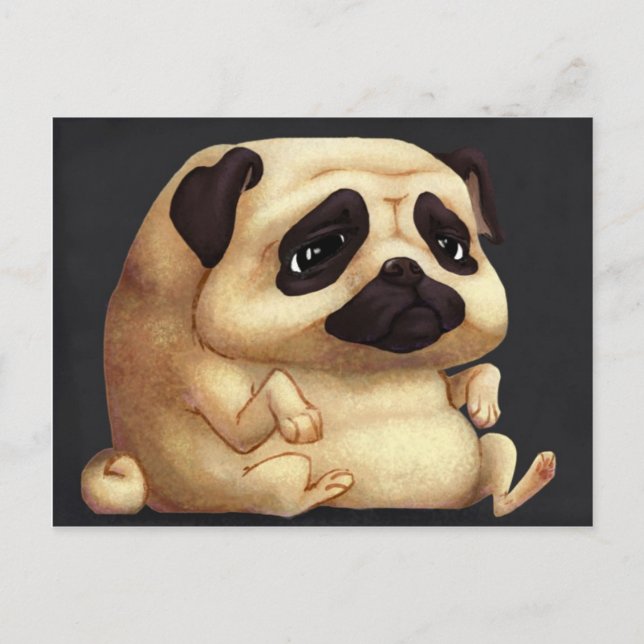 pug postcard (Front)
