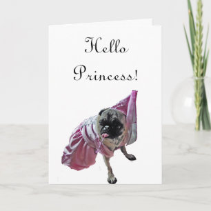Pug Princess Card