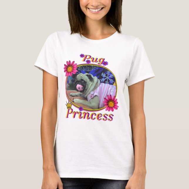 Pug Princess T-Shirt (Front)