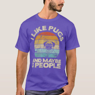 Pug , Pug Lover , Dog Lover Gift, Retro Pug (2)  T-Shirt
