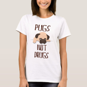 pug pugs not drugs cute dog design T-Shirt