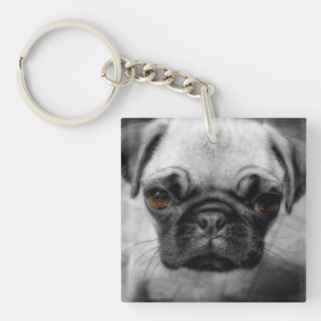 Pug Pup Keychain (Front)