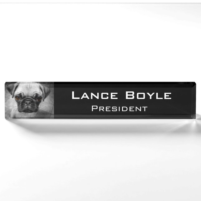 Pug Pup Nameplate (Front)