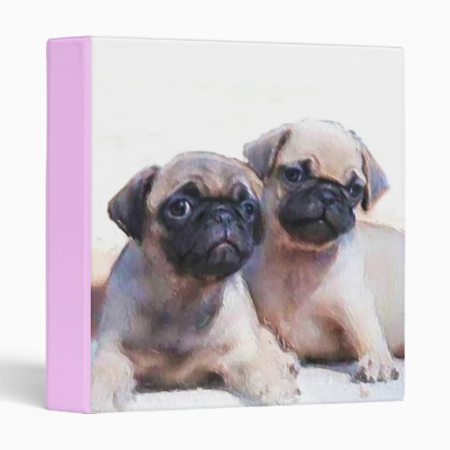 Pug puppies binder (Front/Spine)