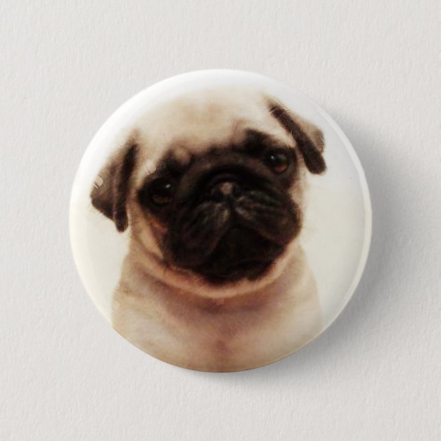 Pug puppy button (Front)