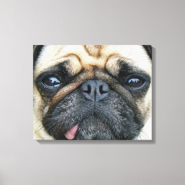 Pug Puppy Canvas Print (Front)