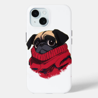pug puppy iPhone 15 case