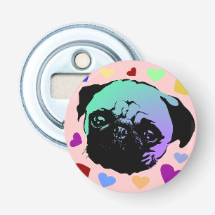 Pug Puppy Dog PopArt Retro Style Bottle Opener