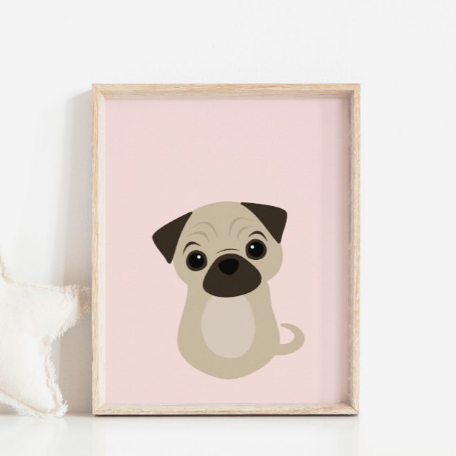Pug Puppy Dog Poster for Nursery & Kids Room Decor (Creator Uploaded)