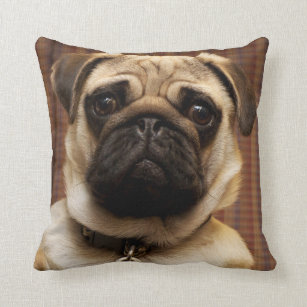 Pug Puppy Dog Throw Pillow