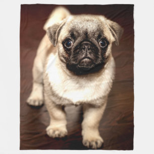 PUG PUPPY FLEECE BLANKET