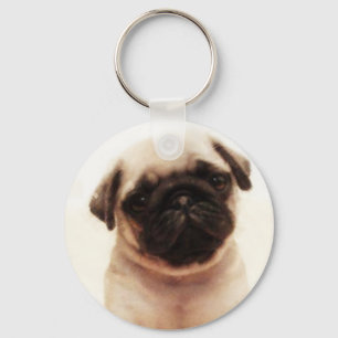 Pug puppy keychain