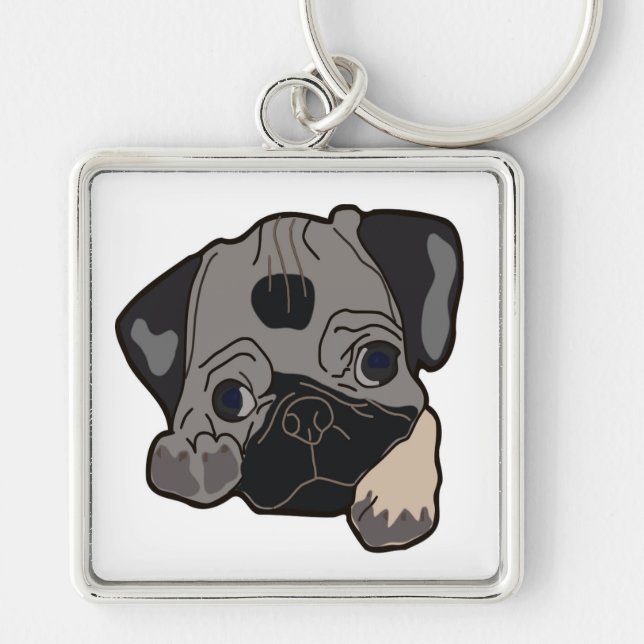 PUG PUPPY KEYCHAIN (Front)