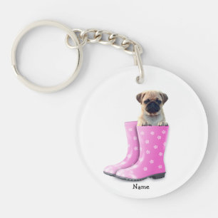 Pug Puppy Keychain