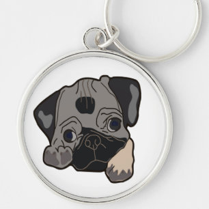 PUG PUPPY KEYCHAIN