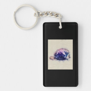 Pug Puppy Sketch Pug Dog Lovers Gift Keychain