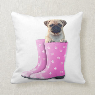 Pug Puppy Throw Pillow