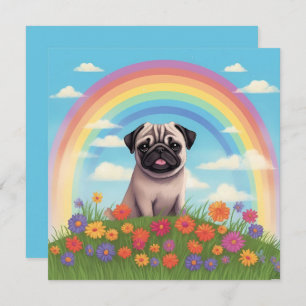 Pug Rainbow Bridge Custom Dog Name Sympathy