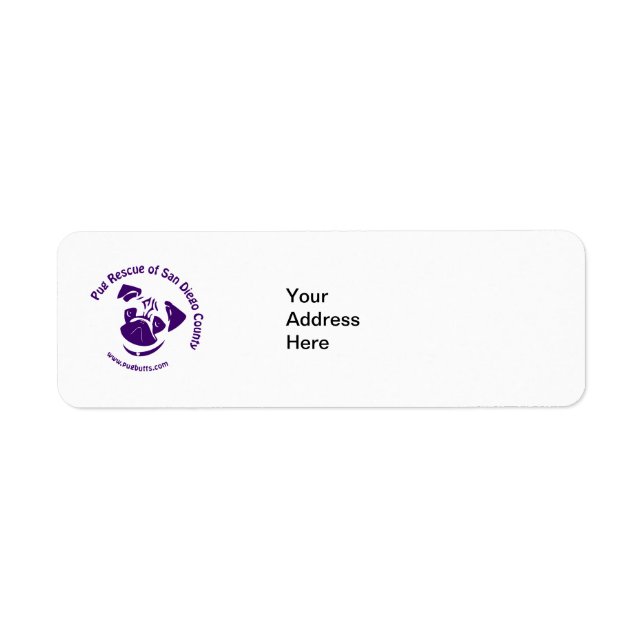 Pug Rescue Logo Purple (Front)