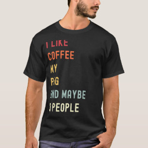 Pug Retro Dog And Coffee  1 T-Shirt