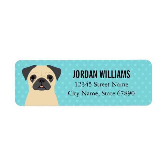 Pug Return Address Labels (Front)