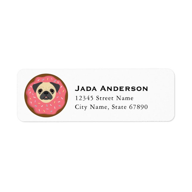Pug Return Address Labels (Front)