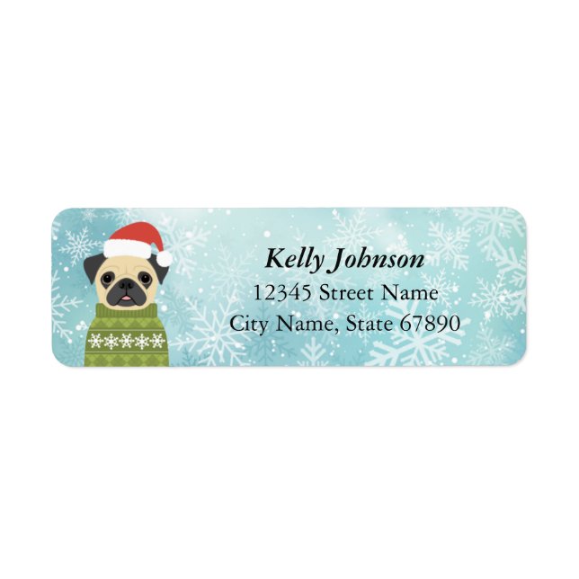 Pug Return Address Labels (Front)