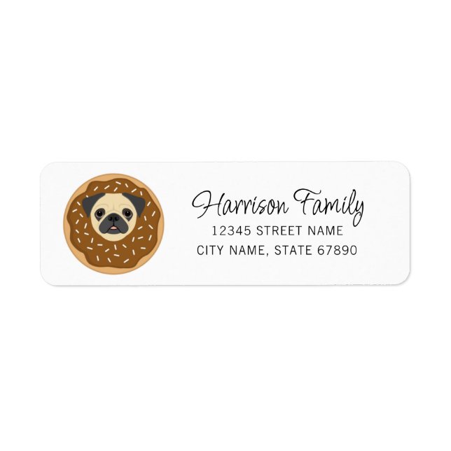 Pug Return Address Labels (Front)