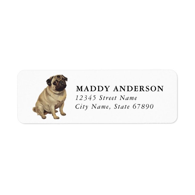 Pug Return Address Labels (Front)