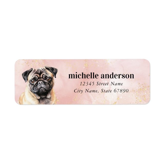 Pug Return Address Labels (Front)