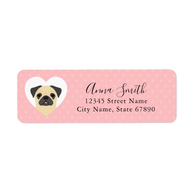 Pug Return Address Labels (Front)