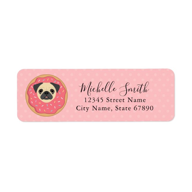 Pug Return Address Labels (Front)