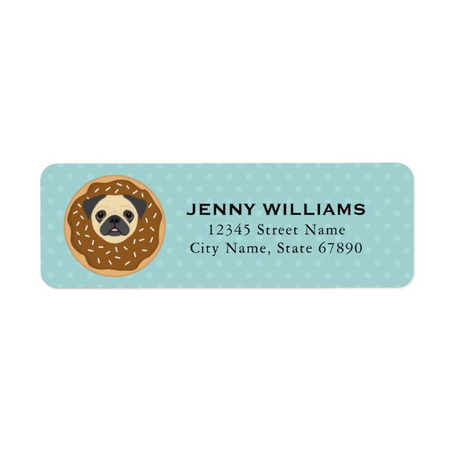 Pug Return Address Labels (Front)