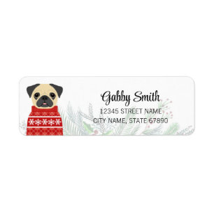 Pug Return Address Labels