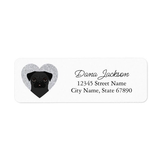 Pug Return Address Labels (Front)