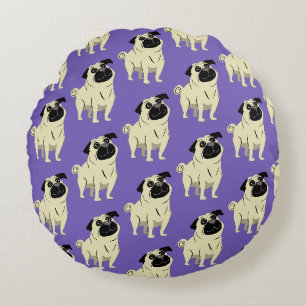 Pug Round Pillow
