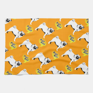 Pug Rules Kitchen Towel
