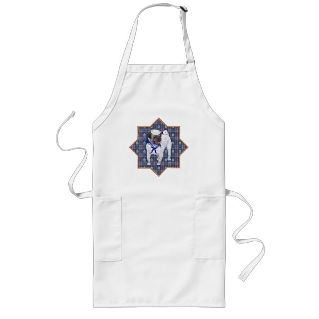 Pug Sailor Long Apron (Front)