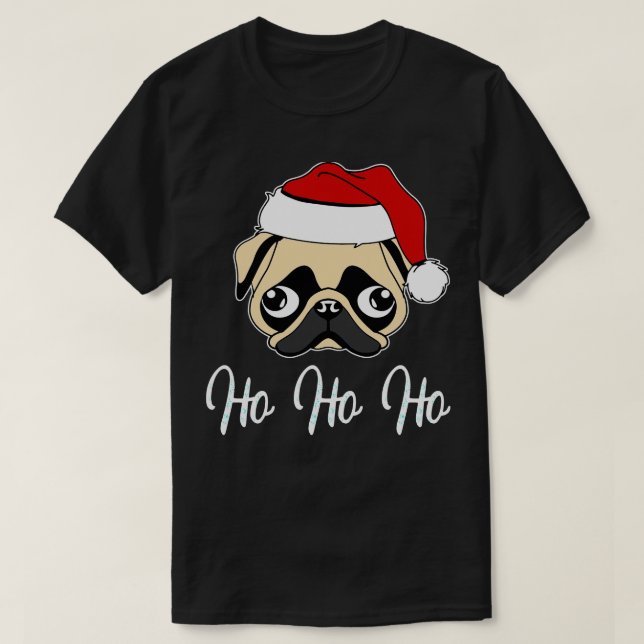 Pug Santa T-Shirt (Design Front)